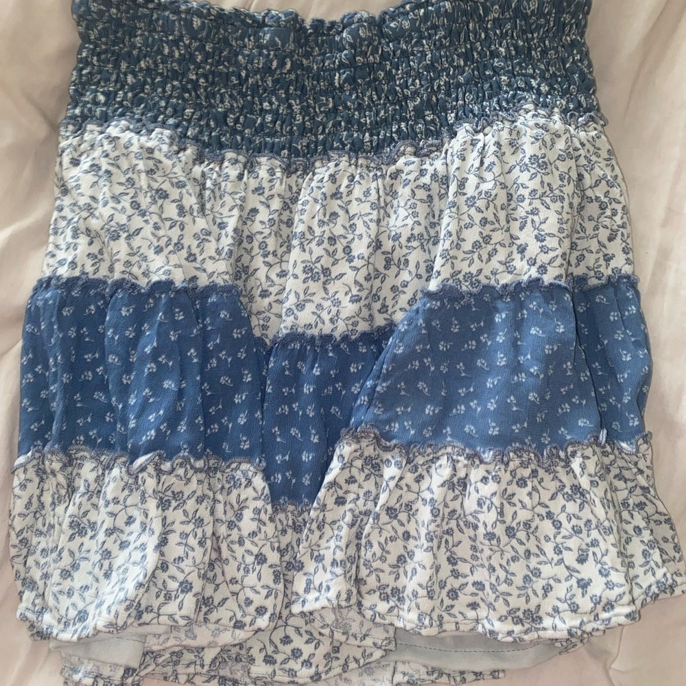 Blue midi skirt